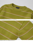 ダブルユーブイプロジェクト(WV PROJECT)BLANC STRIPE KNIT OLIVE MJKN7310