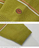 ダブルユーブイプロジェクト(WV PROJECT)BLANC STRIPE KNIT OLIVE MJKN7310