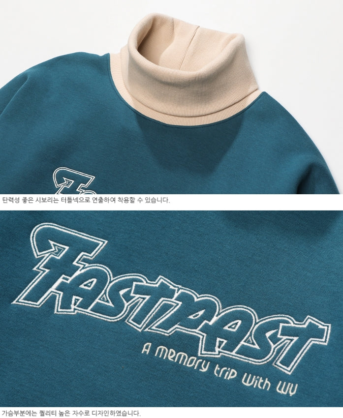 ダブルユーブイプロジェクト(WV PROJECT)  Stuff Turtle SweatShirt BLUE GREEN MJMT7301