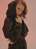 オージーオーディー(OZOD) LIGHT PIPING CROP HOODY