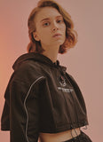 オージーオーディー(OZOD) LIGHT PIPING CROP HOODY