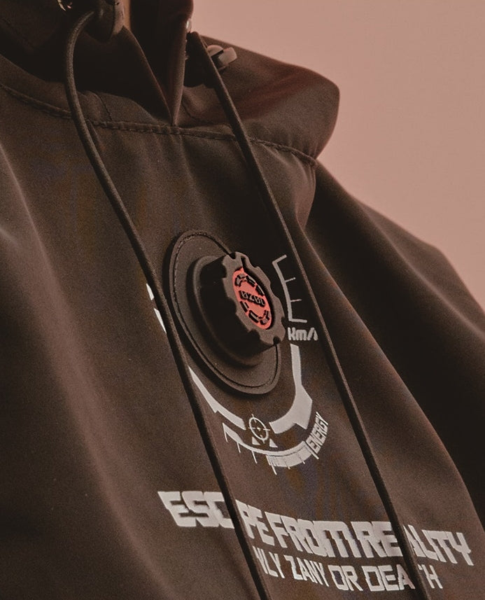 オージーオーディー(OZOD) LIGHT PIPING CROP HOODY