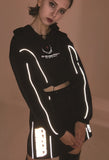 オージーオーディー(OZOD) LIGHT PIPING CROP HOODY