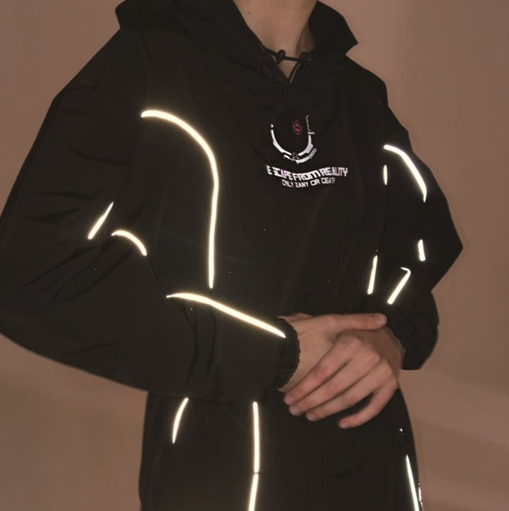 オージーオーディー(OZOD) LIGHT PIPING CROP HOODY