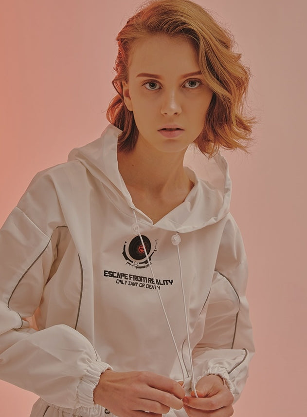 オージーオーディー(OZOD) LIGHT PIPING CROP HOODY