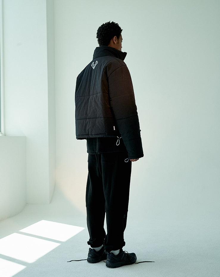 オベルー(OVERR)  19FW RUBBER PATCH BLACK SHORT PADDING