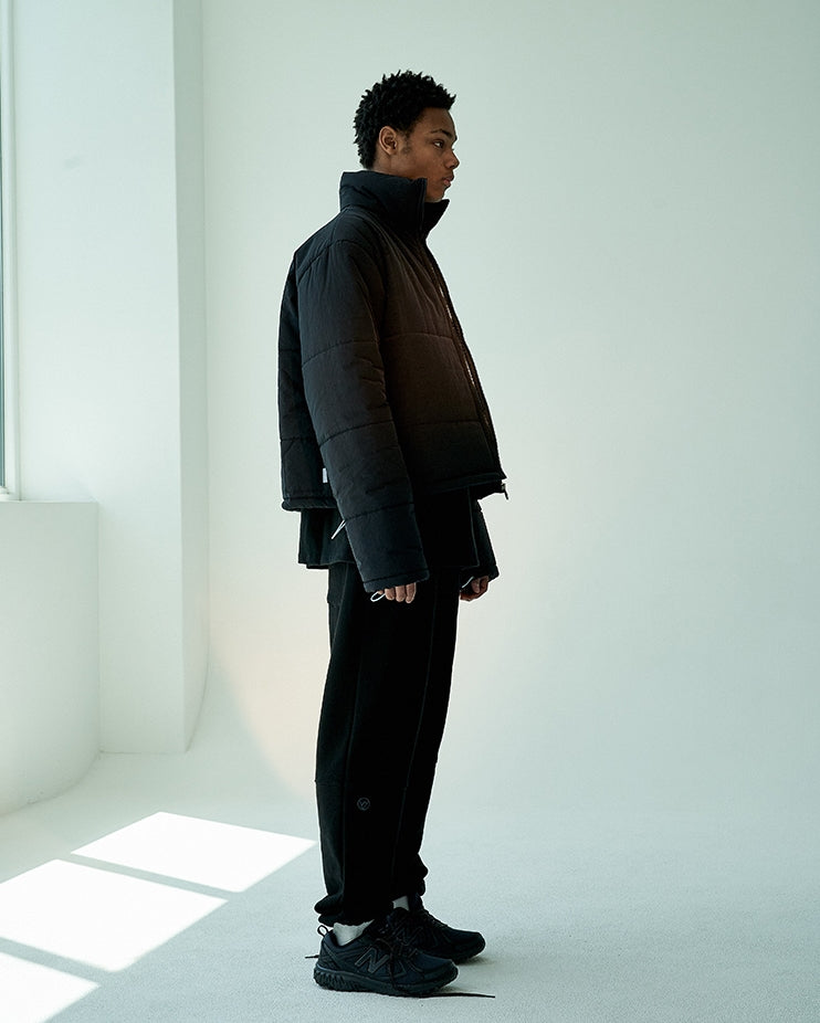 オベルー(OVERR)  19FW RUBBER PATCH BLACK SHORT PADDING