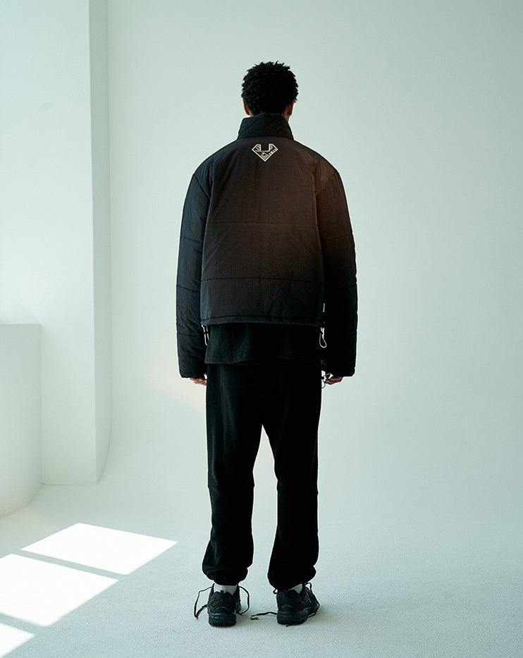 オベルー(OVERR)  19FW RUBBER PATCH BLACK SHORT PADDING