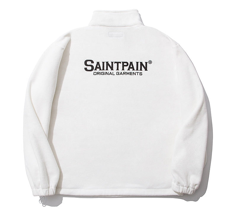 セイントペイン(SAINTPAIN) SP POLAR FLEECE HALF ZIPUP-WHITE