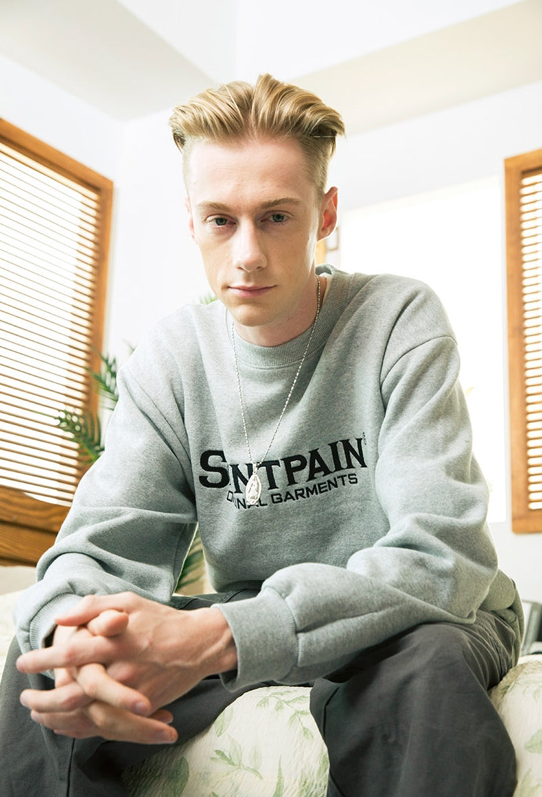 セイントペイン(SAINTPAIN)  SP OG LOGO CREW NECK-GRAY