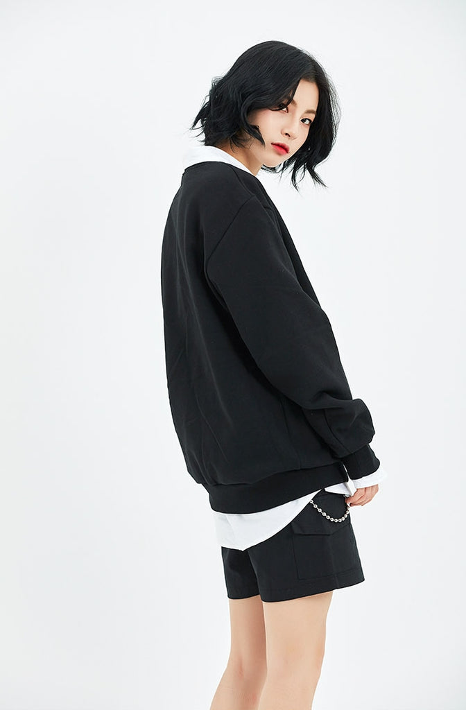 セイントペイン(SAINTPAIN)  SP OG LOGO CREW NECK-BLACK