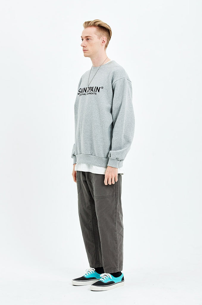 セイントペイン(SAINTPAIN)  SP OG LOGO CREW NECK-GRAY