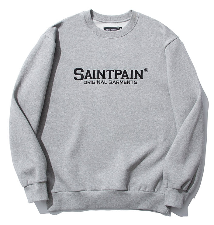 セイントペイン(SAINTPAIN)  SP OG LOGO CREW NECK-GRAY