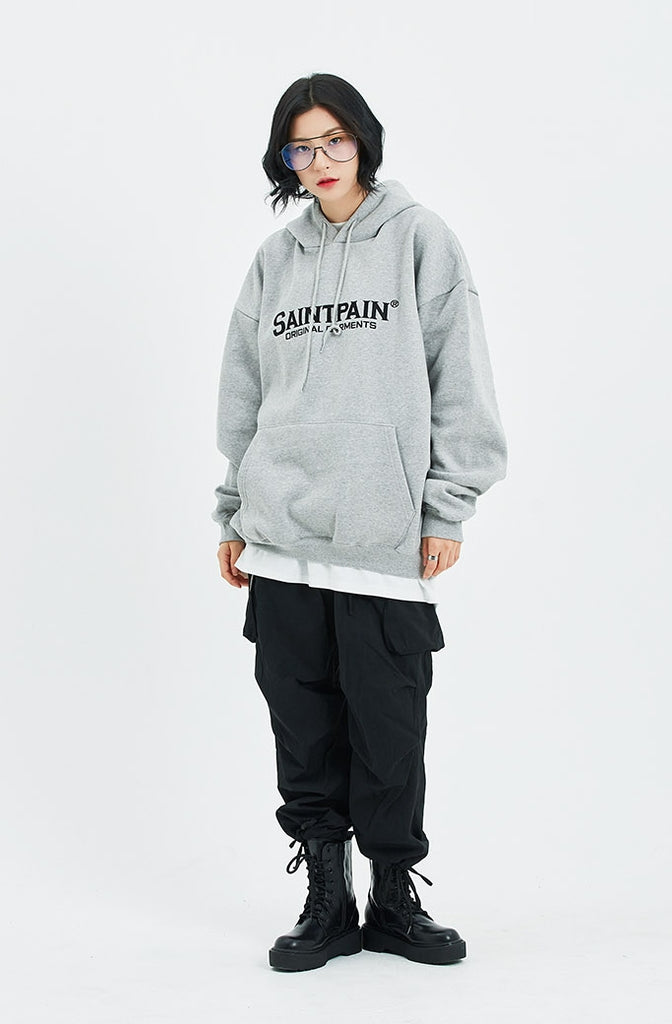 セイントペイン(SAINTPAIN)  SP OG LOGO HOOD-GRAY