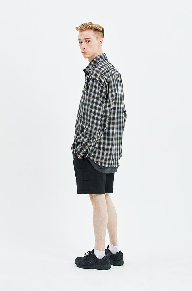セイントペイン(SAINTPAIN) SP BEAN CHECK SHIRTS-GREEN