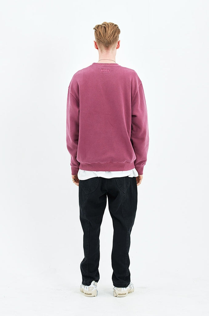 セイントペイン(SAINTPAIN) SP ATHLETIC PIGMENT CREWNECK-WINE