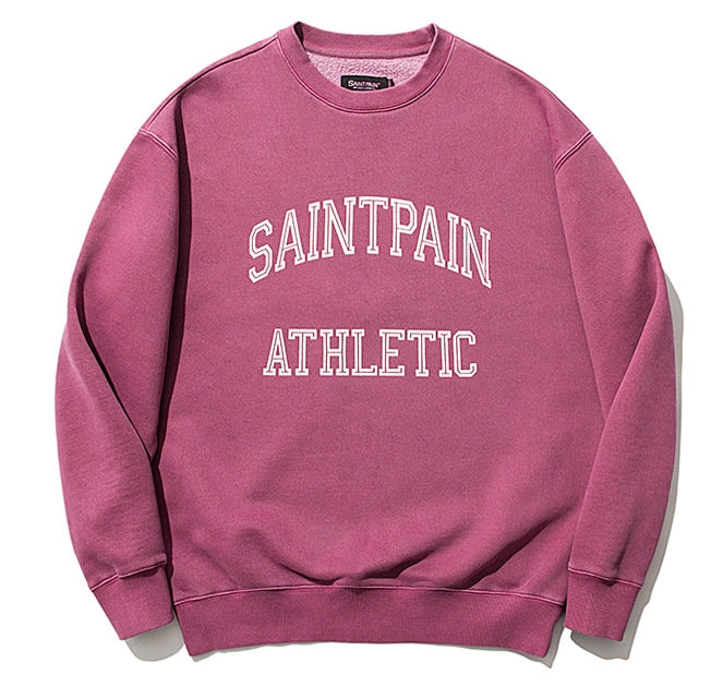 セイントペイン(SAINTPAIN) SP ATHLETIC PIGMENT CREWNECK-WINE