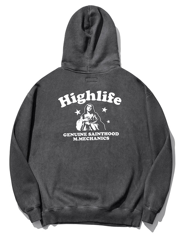 セイントペイン(SAINTPAIN)  SP HL MARIA PIGMENT HOOD-CHARCOAL