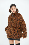 セイントペイン(SAINTPAIN)  SP OG LOGO REVERSIBLE FLEECE JACKET-LEOPARD