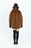 セイントペイン(SAINTPAIN)  SP OG LOGO REVERSIBLE FLEECE JACKET-LEOPARD