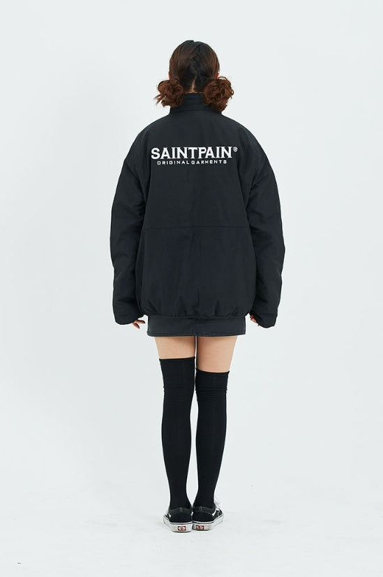 セイントペイン(SAINTPAIN)  SP OG LOGO REVERSIBLE FLEECE JACKET-LEOPARD