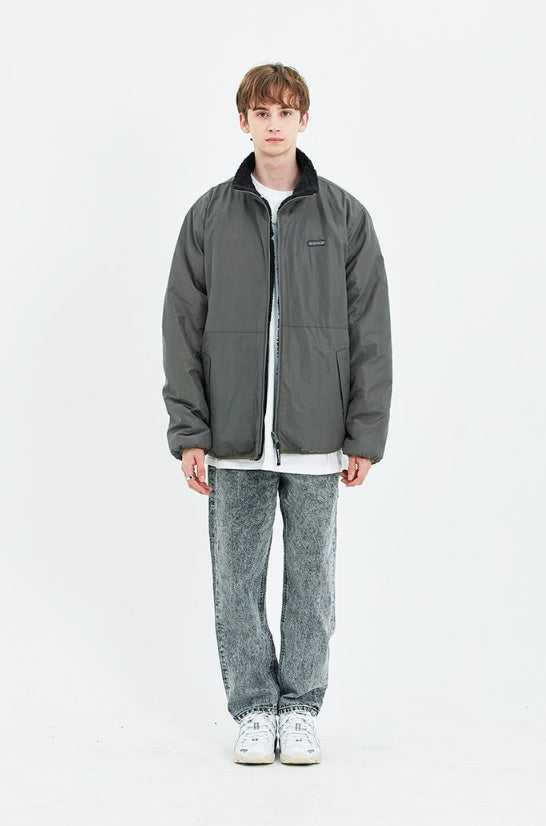 セイントペイン(SAINTPAIN)  SP OG LOGO REVERSIBLE FLEECE JACKET-BLACK