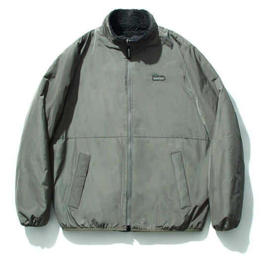 セイントペイン(SAINTPAIN)  SP OG LOGO REVERSIBLE FLEECE JACKET-BLACK