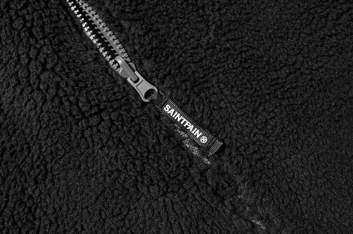 セイントペイン(SAINTPAIN)  SP OG LOGO REVERSIBLE FLEECE JACKET-BLACK