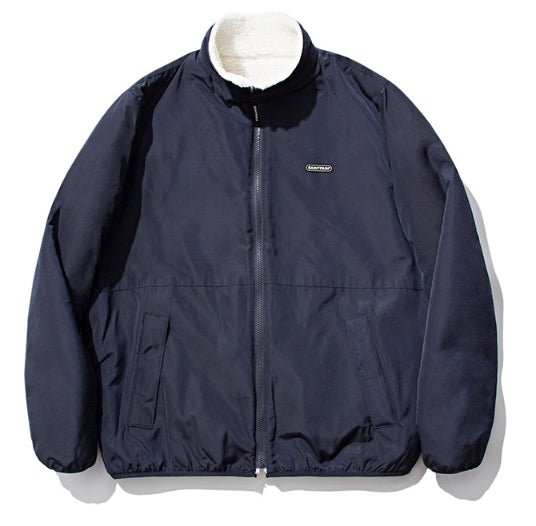 セイントペイン(SAINTPAIN)  SP OG LOGO REVERSIBLE FLEECE JACKET-WHITE