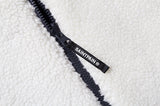 セイントペイン(SAINTPAIN)  SP OG LOGO REVERSIBLE FLEECE JACKET-WHITE