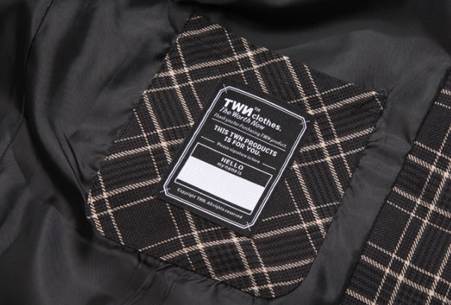 ティーダヴリューエヌ(TWN) JCHECK LONG COAT(3color)YMOT3207