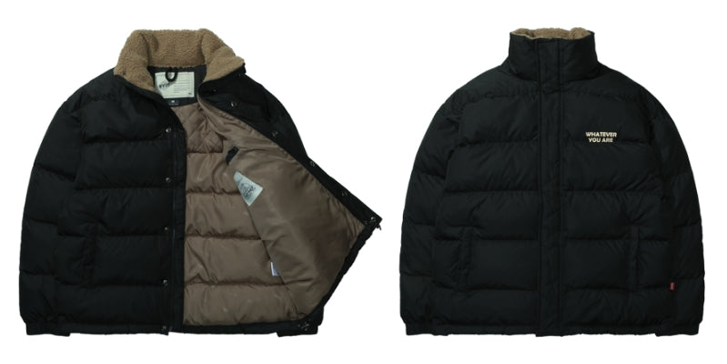 ダブルユーブイプロジェクト(WV PROJECT) Sherbet Goose-down Padding jumper Black SYOT7294