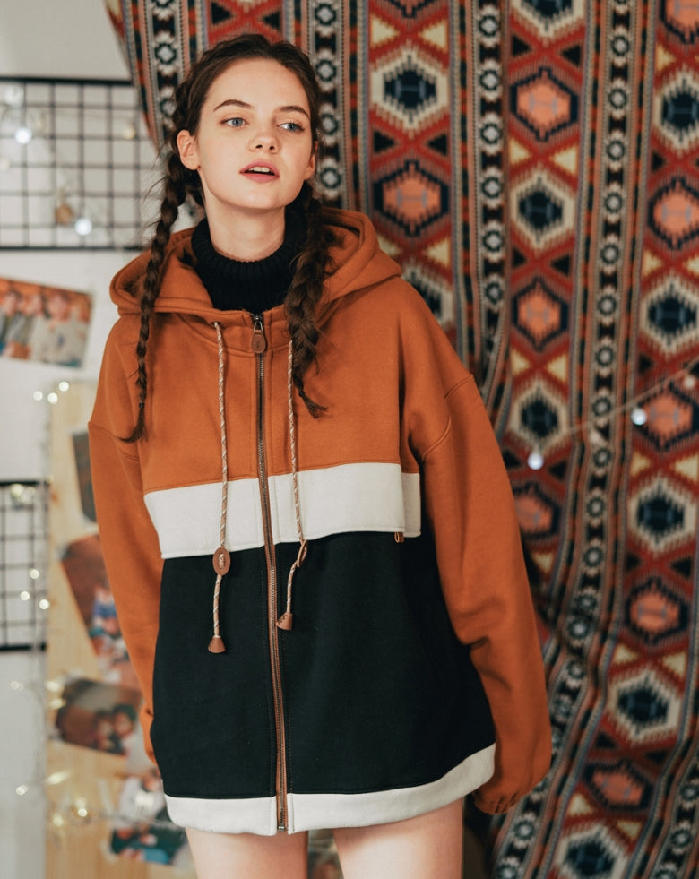 ダブルユーブイプロジェクト(WV PROJECT) MEMORY LINE HOOD ZIP-UP CAMEL JJOT7304