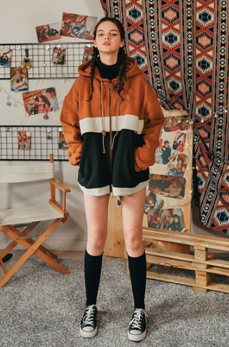 ダブルユーブイプロジェクト(WV PROJECT) MEMORY LINE HOOD ZIP-UP CAMEL JJOT7304