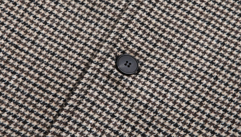 ダブルユーブイプロジェクト(WV PROJECT) THIN OVERFIT CHECK SINGLE COAT KHAKI BLACK  MJOT7295