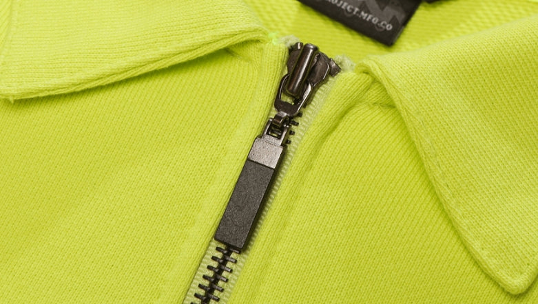 ダブルユーブイプロジェクト(WV PROJECT) COMBI HALF ZIPPER T-SHIRT LIME JJLT7332