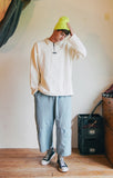 ダブルユーブイプロジェクト(WV PROJECT) COMBI HALF ZIPPER T-SHIRT CREAM JJLT7332