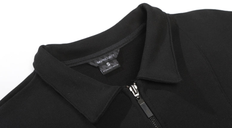 ダブルユーブイプロジェクト(WV PROJECT) COMBI HALF ZIPPER T-SHIRT BLACK JJLT7332