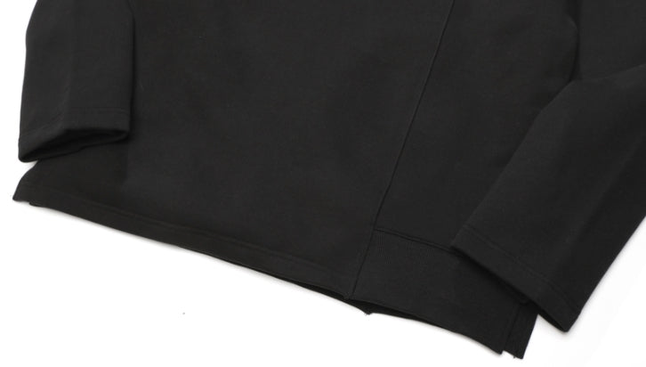 ダブルユーブイプロジェクト(WV PROJECT) COMBI HALF ZIPPER T-SHIRT BLACK JJLT7332