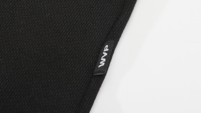 ダブルユーブイプロジェクト(WV PROJECT) COMBI HALF ZIPPER T-SHIRT BLACK JJLT7332