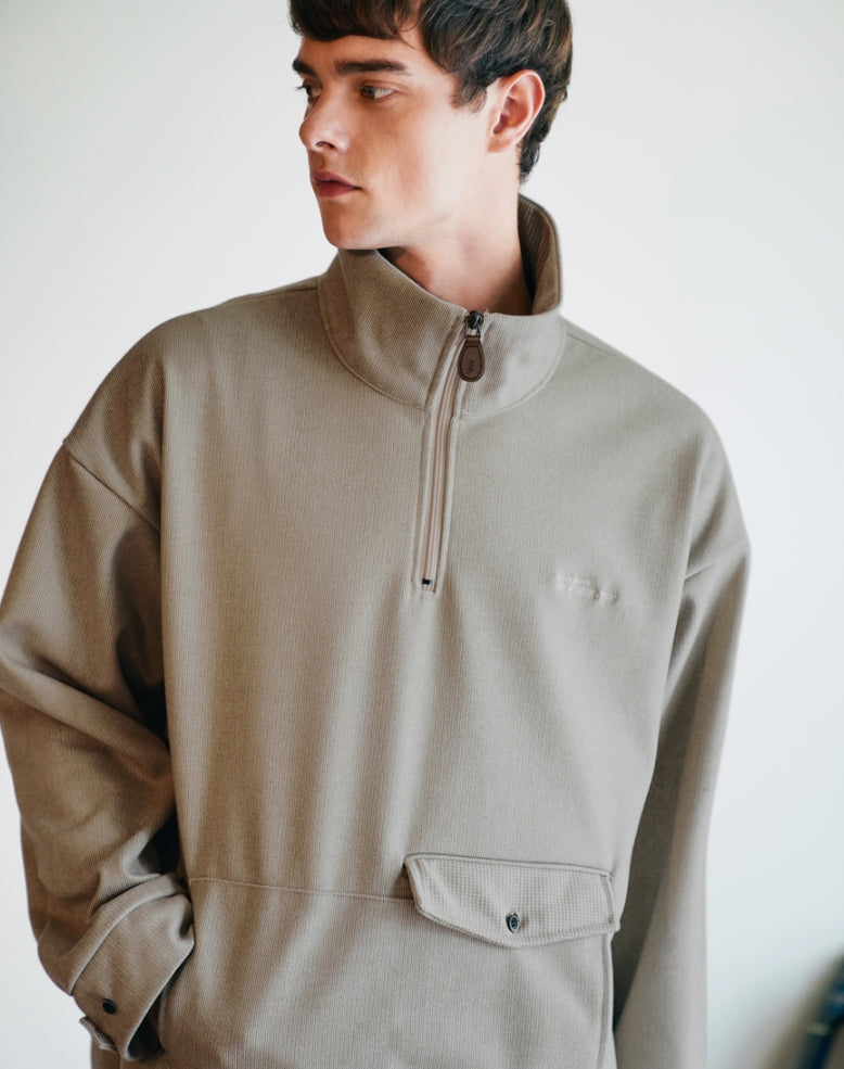 ダブルユーブイプロジェクト(WV PROJECT) Line Wool Anorak Beige MJOT7326