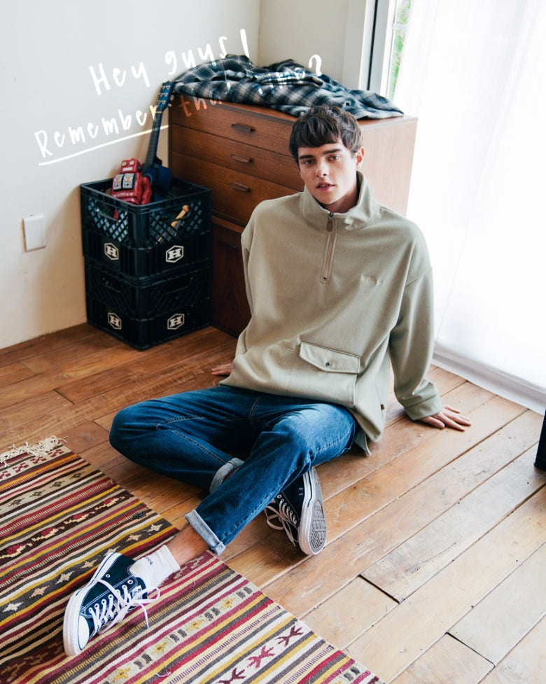 ダブルユーブイプロジェクト(WV PROJECT) Line Wool Anorak Beige MJOT7326