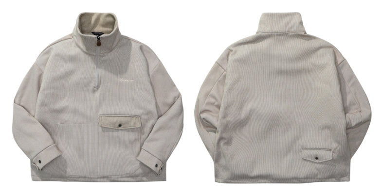 ダブルユーブイプロジェクト(WV PROJECT) Line Wool Anorak Beige MJOT7326