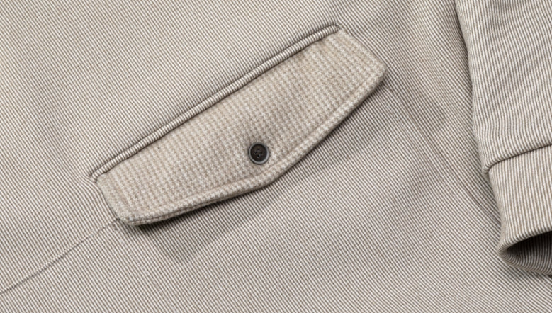 ダブルユーブイプロジェクト(WV PROJECT) Line Wool Anorak Beige MJOT7326
