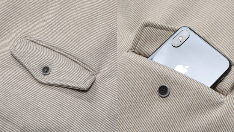 ダブルユーブイプロジェクト(WV PROJECT) Line Wool Anorak Beige MJOT7326