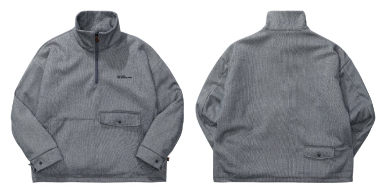 ダブルユーブイプロジェクト(WV PROJECT) Line Wool Anorak Dark gray MJOT7326