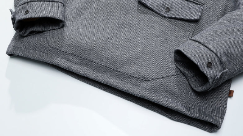 ダブルユーブイプロジェクト(WV PROJECT) Line Wool Anorak Dark gray MJOT7326