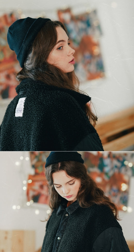 ダブルユーブイプロジェクト(WV PROJECT) LOOPI REVERSIBLE SHERPA DENIM JACKET BLACK CJOT7325