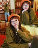 ダブルユーブイプロジェクト(WV PROJECT) MAGARET KNIT MJKN7227 (OLIVE)
