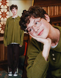ダブルユーブイプロジェクト(WV PROJECT) MAGARET KNIT MJKN7227 (OLIVE)